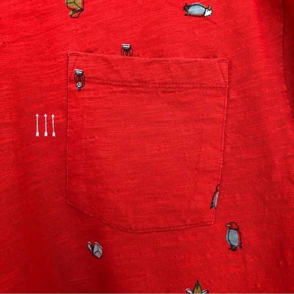 prAna Slim Fit Red Outdoor/Camping Icon Pocket Tee L - Picture 4 of 13